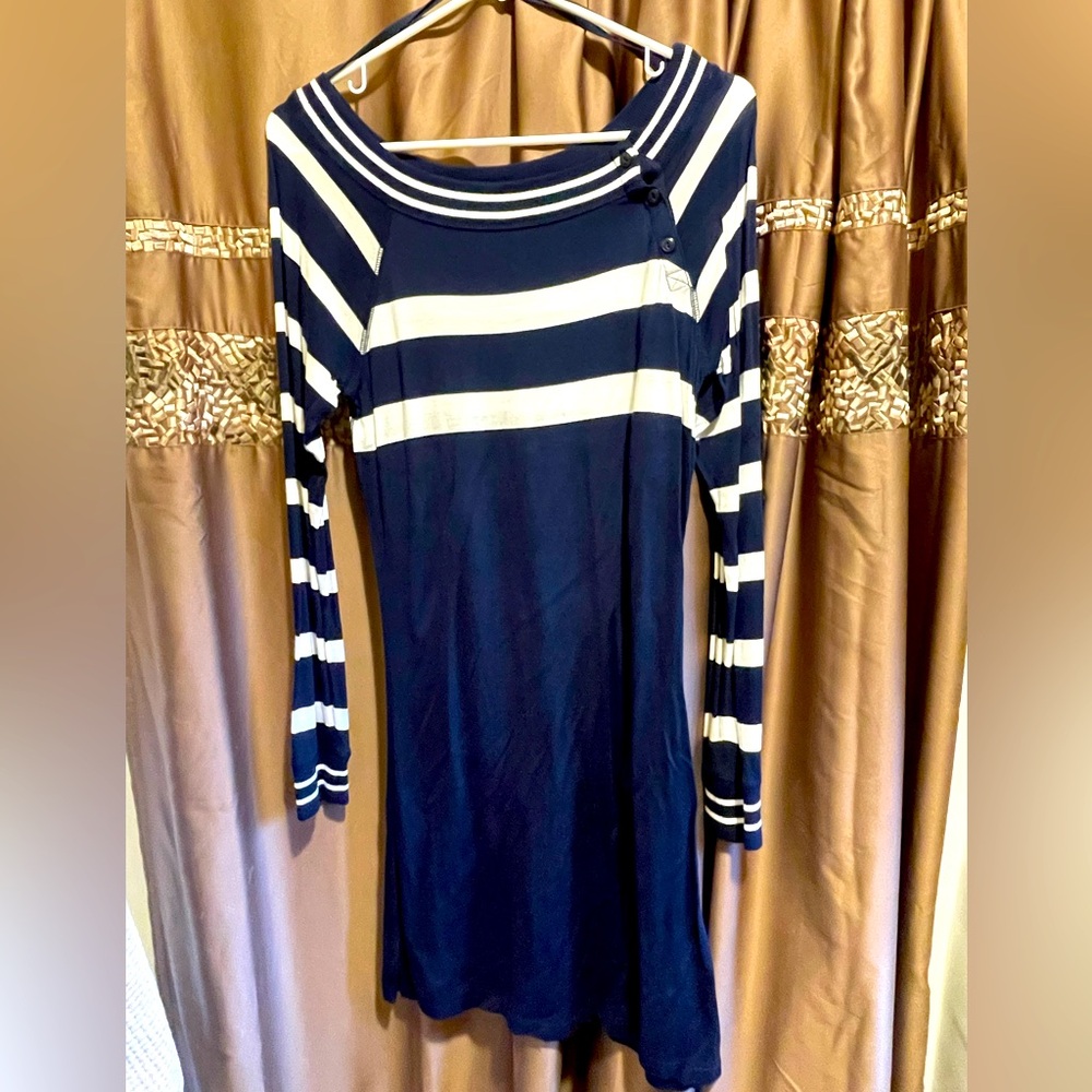 Ralph Lauren like new navy and white dress